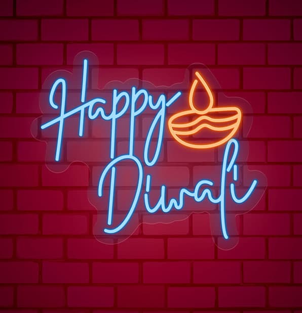 Happy Diwali Neon Lights (19"x17") view 1
