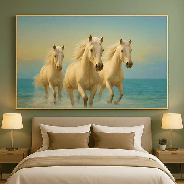 Premium Acrylic 3D UV Printed Wall Art-3 Running Horses