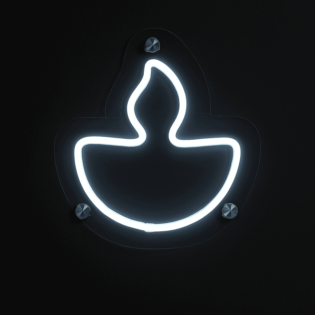 Diya Neon Sign (9"x9") view 3