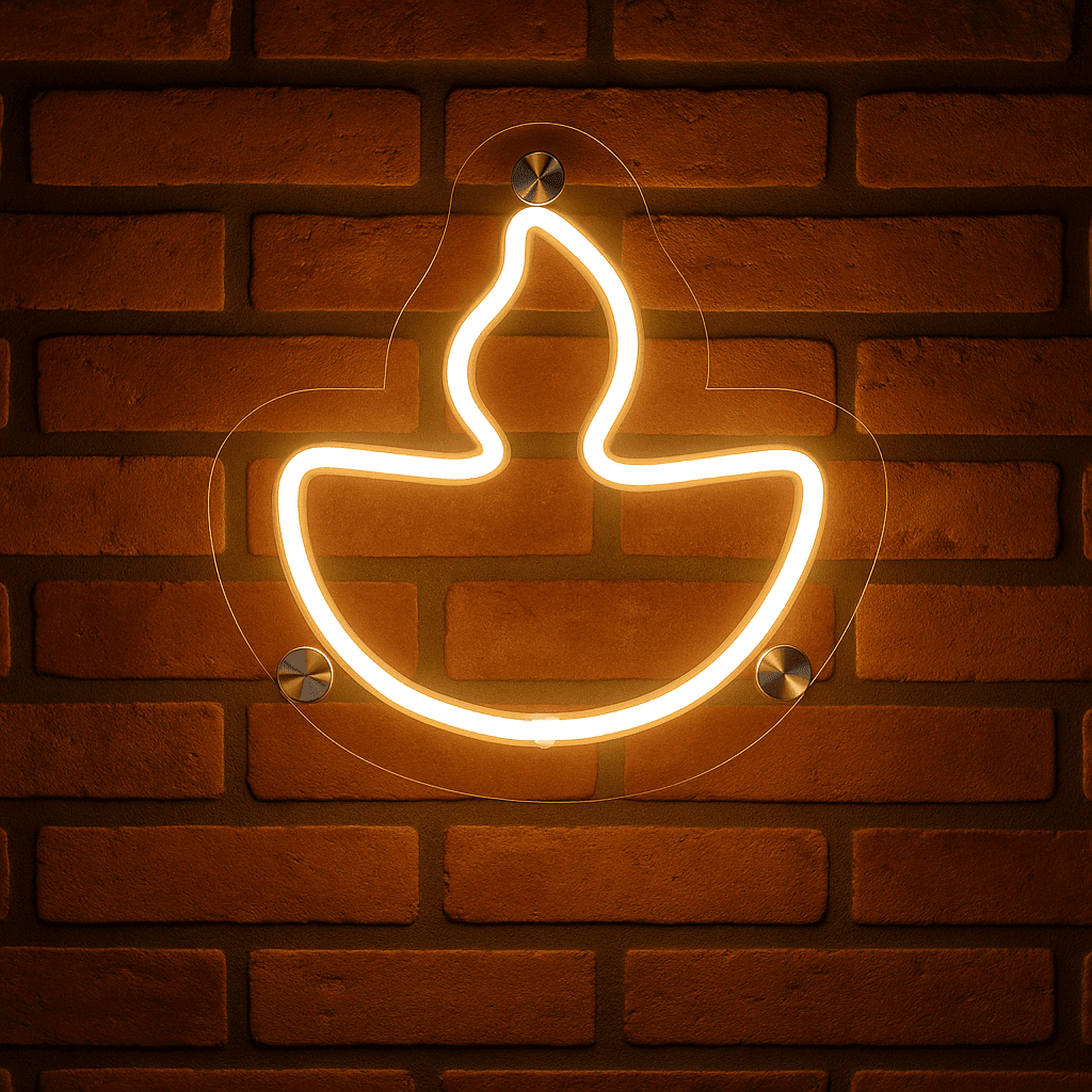 Diya Neon Sign (9"x9") view 2