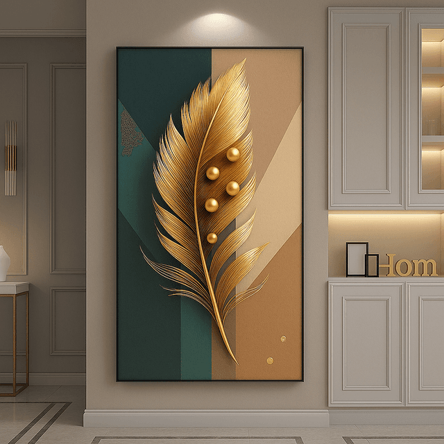 Premium Acrylic 3D UV Printed Wall Art – Nordic Feather