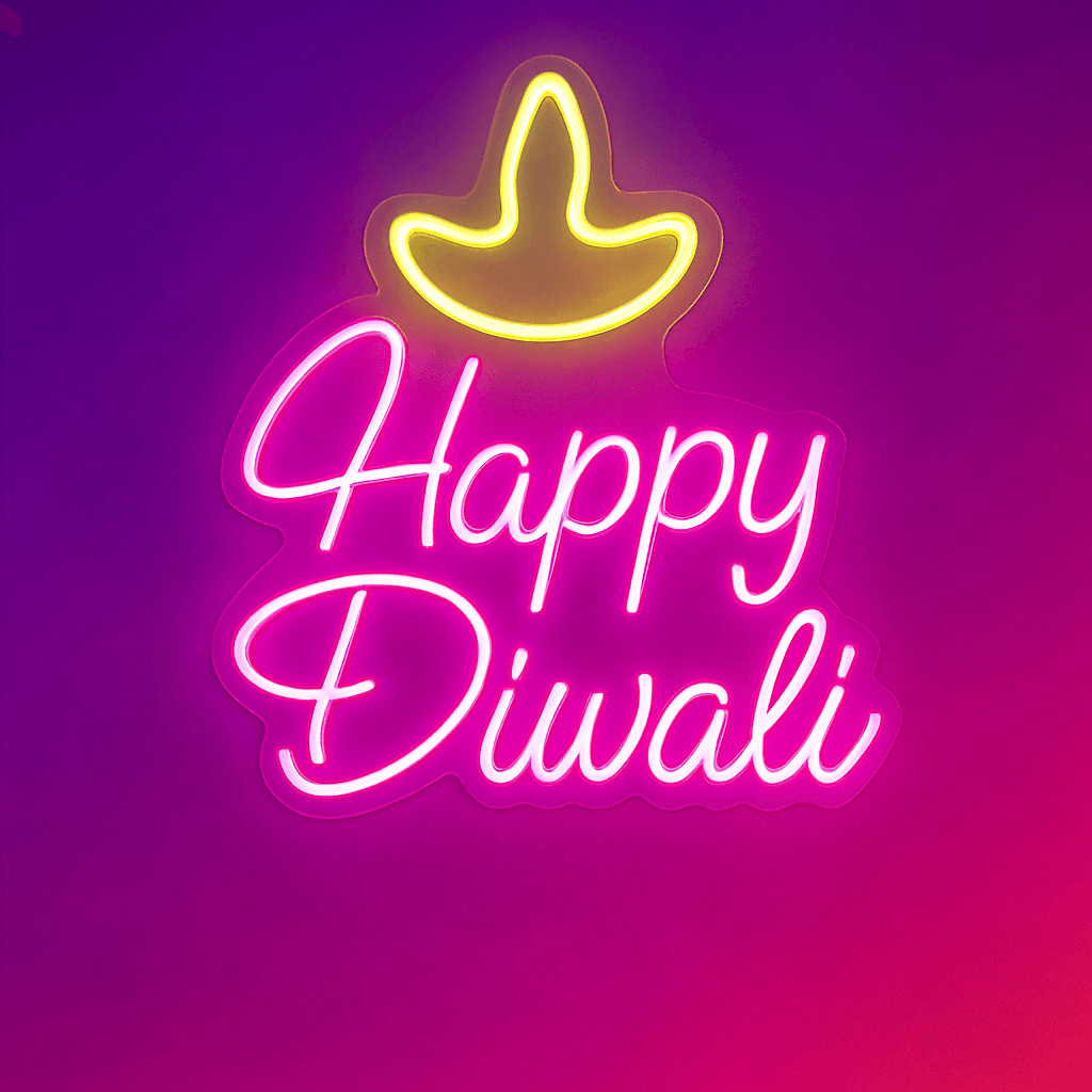 Happy Diwali Neon Sign (20"x18") view 2